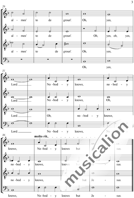 Anónimo, desconocido: Nobody Knows - Coro>SATB:3