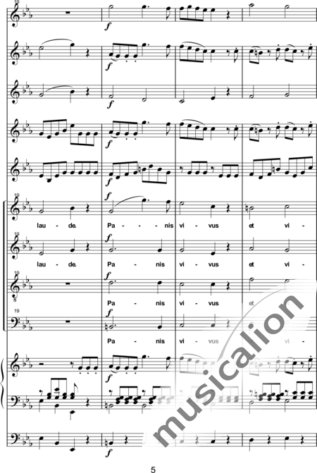 Est (Stocker), L. B. (Stephan): Mass in C: Lauda Sion - Coro>SATB+[Fl+Clar2]+Org+[Vl2+Cb]:5