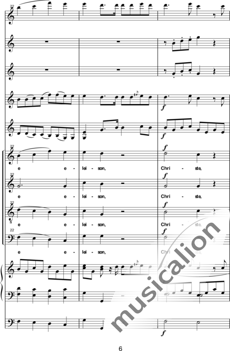 Est (Stocker), L. B. (Stephan): Messe in C: Kyrie - Chor>SATB+[Fl+Klar2]+Org+[Vl2+Kb]:6