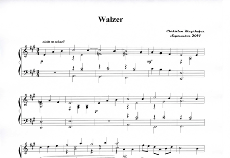 Mayrhofer, Christian: Walzer - Klavier:0