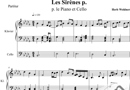 Weidner, Herb: Les Sirènes - Violoncello+Klavier:0