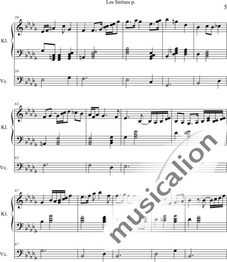 Weidner, Herb: Les Sirènes - Violoncello+Klavier:5
