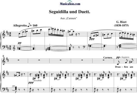 Bizet, George: Seguidilla und Duett - Solo>Sop/Ten+Kl:0