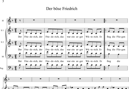 Wocke, Erich: Der böse Friedrich - Solo>sop/alto/Ten+Fl+Org+Vc:0