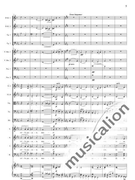 Filke, Max
: Missa in E-flat: Agnus Dei - Coro>SATB+[Clar2+Fg2]+[Cr2+Trb2]+Org+[Vl2+Vla+Vc+Cb]:5
