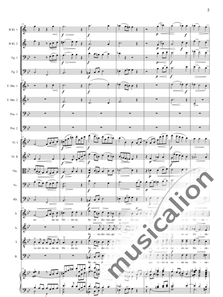 Filke, Max
: Missa in E-flat: Benedictus - Coro>SATB+[Clar2+Fg2]+[Cr2+Trb2]+Org+[Vl2+Vla+Vc+Cb]:5