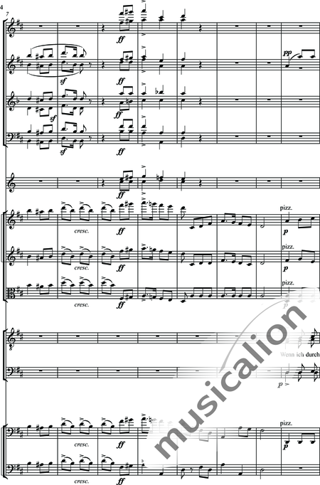 Schubert, Franz (Peter): Widerspruch - Choir>TTBB+[Fl2+Ob2+ClA2+Bn2]+Hn2+[Vln2+Vla+Vlc+Db]:4