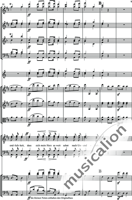 Schubert, Franz (Peter): Widerspruch - Choir>TTBB+[Fl2+Ob2+ClA2+Bn2]+Hn2+[Vln2+Vla+Vlc+Db]:9