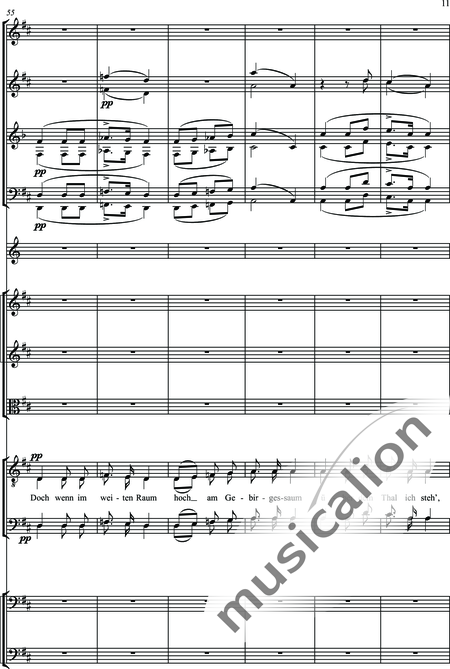 Schubert, Franz (Peter): Widerspruch - Choir>TTBB+[Fl2+Ob2+ClA2+Bn2]+Hn2+[Vln2+Vla+Vlc+Db]:11