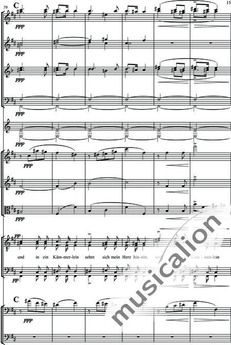 Schubert, Franz (Peter): Widerspruch - Choir>TTBB+[Fl2+Ob2+ClA2+Bn2]+Hn2+[Vln2+Vla+Vlc+Db]:15