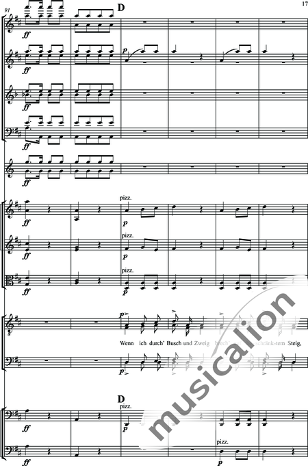 Schubert, Franz (Peter): Widerspruch - Choir>TTBB+[Fl2+Ob2+ClA2+Bn2]+Hn2+[Vln2+Vla+Vlc+Db]:17
