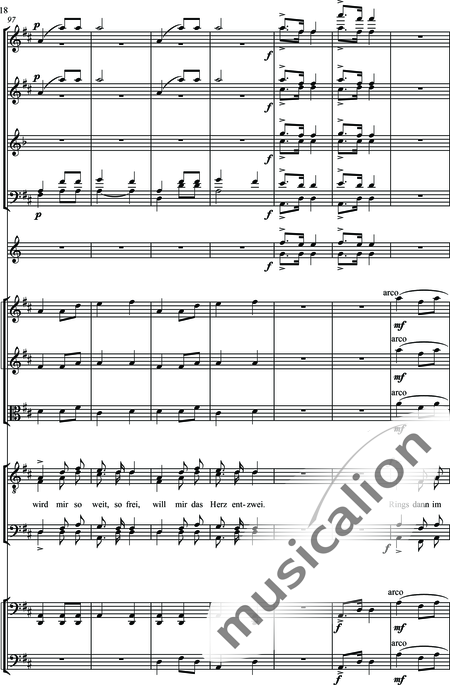 Schubert, Franz (Peter): Widerspruch - Choir>TTBB+[Fl2+Ob2+ClA2+Bn2]+Hn2+[Vln2+Vla+Vlc+Db]:18