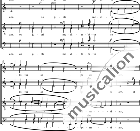 Bruckner, Anton: Os justi (Graduale) - Choir>SATB:1