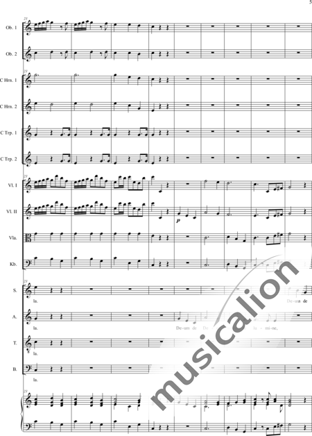 Filtz, Johann Anton: Missa in C: Credo - Solo>sop/alto/Ten+Coro>SATB+Ob2+[Cr2+Trp2]+Org+[Vl2+Vla+Cb]:5