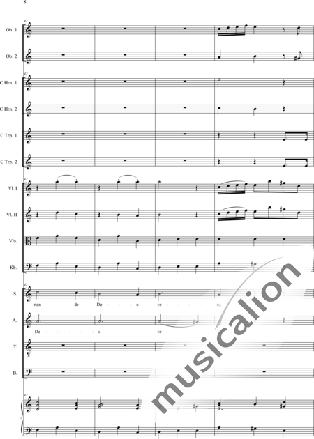 Filtz, Johann Anton: Missa in C: Credo - Solo>sop/alto/Ten+Coro>SATB+Ob2+[Cr2+Trp2]+Org+[Vl2+Vla+Cb]:8