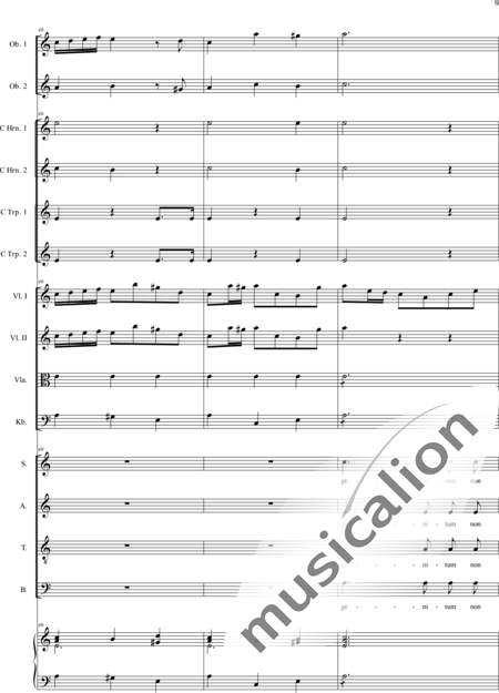 Filtz, Johann Anton: Missa in C: Credo - Solo>sop/alto/Ten+Coro>SATB+Ob2+[Cr2+Trp2]+Org+[Vl2+Vla+Cb]:9
