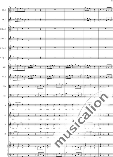 Filtz, Johann Anton: Missa in C: Credo - Solo>sop/alto/Ten+Coro>SATB+Ob2+[Cr2+Trp2]+Org+[Vl2+Vla+Cb]:17