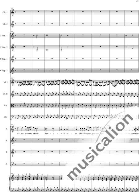 Filtz, Johann Anton: Missa in C: Credo - Solo>sop/alto/Ten+Coro>SATB+Ob2+[Cr2+Trp2]+Org+[Vl2+Vla+Cb]:21