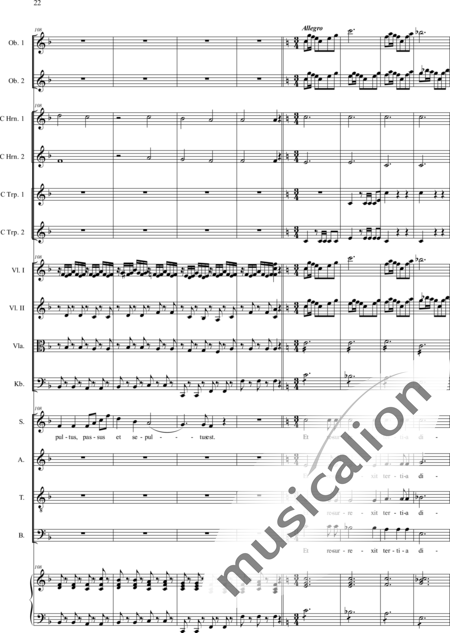 Filtz, Johann Anton: Missa in C: Credo - Solo>sop/alto/Ten+Coro>SATB+Ob2+[Cr2+Trp2]+Org+[Vl2+Vla+Cb]:22
