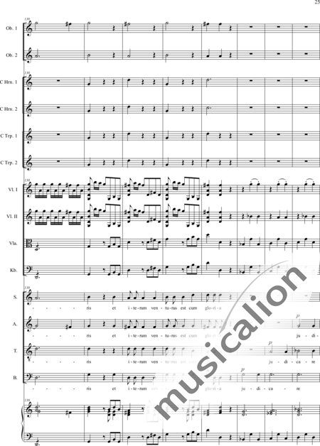 Filtz, Johann Anton: Missa in C: Credo - Solo>sop/alto/Ten+Coro>SATB+Ob2+[Cr2+Trp2]+Org+[Vl2+Vla+Cb]:25
