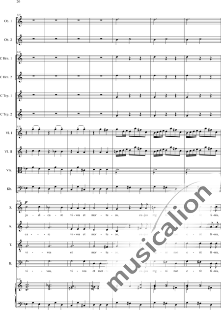 Filtz, Johann Anton: Missa in C: Credo - Solo>sop/alto/Ten+Coro>SATB+Ob2+[Cr2+Trp2]+Org+[Vl2+Vla+Cb]:26