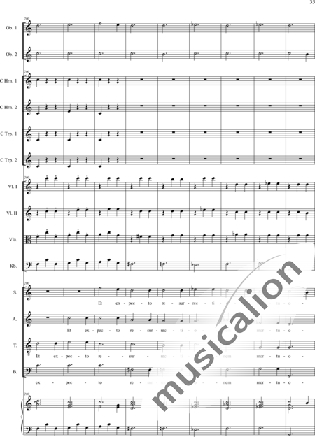 Filtz, Johann Anton: Missa in C: Credo - Solo>sop/alto/Ten+Coro>SATB+Ob2+[Cr2+Trp2]+Org+[Vl2+Vla+Cb]:35
