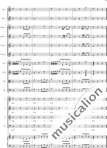 Filtz, Johann Anton: Missa in C: Credo - Solo>sop/alto/Ten+Coro>SATB+Ob2+[Cr2+Trp2]+Org+[Vl2+Vla+Cb]:37