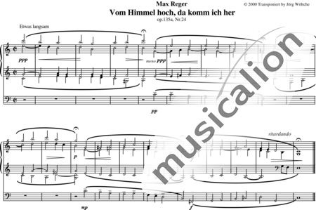 Reger, Max: Vom Himmel hoch, da komm ich her - Orgel:0