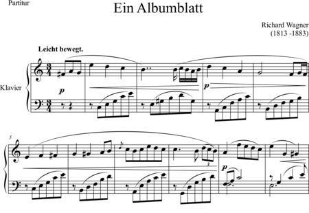 Wagner, Richard: Ein Albumblatt - Klavier:0