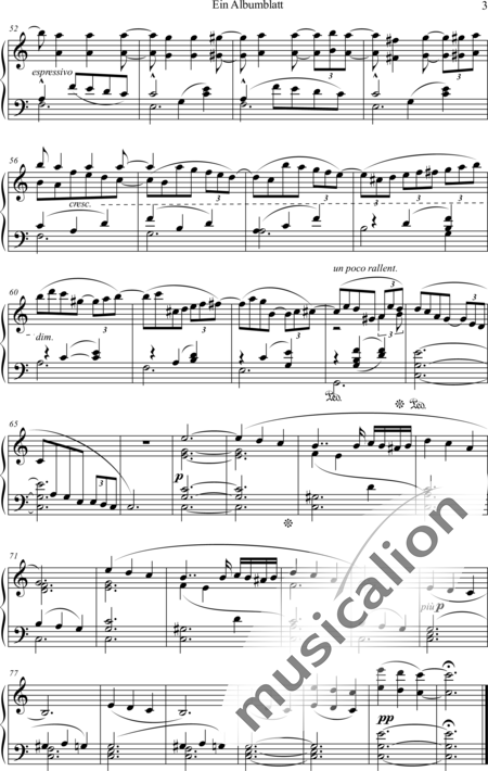 Wagner, Richard: Ein Albumblatt - Klavier:3