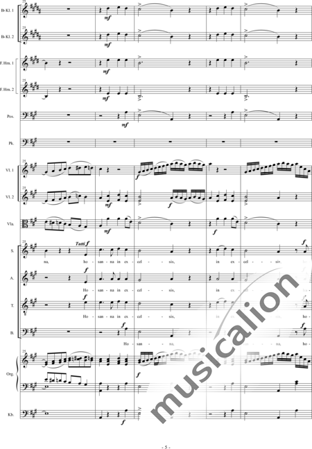 Führer, Robert
: Pastoralmesse A-Dur: Sanctus (Pastoral Mass A-major: Sanctus) - Solo>sop+Coro>SATB+Clar2+[Cr2+Trb]+Tp+Org+[Vl2+Vla+Cb]:5