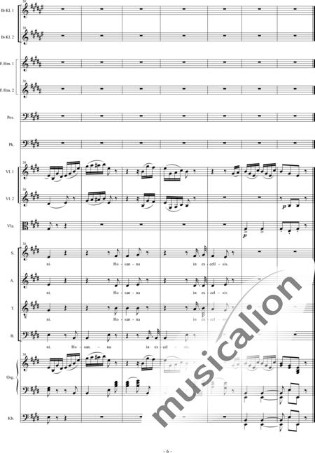 Führer, Robert
: Pastoralmesse A-Dur: Benedictus (Pastoral Mass A-major: Benedictus) - Solo>sop/alto+Coro>SATB+Clar2+[Cr2+Trb]+Tp+Org+[Vl2+Vla+Cb]:6