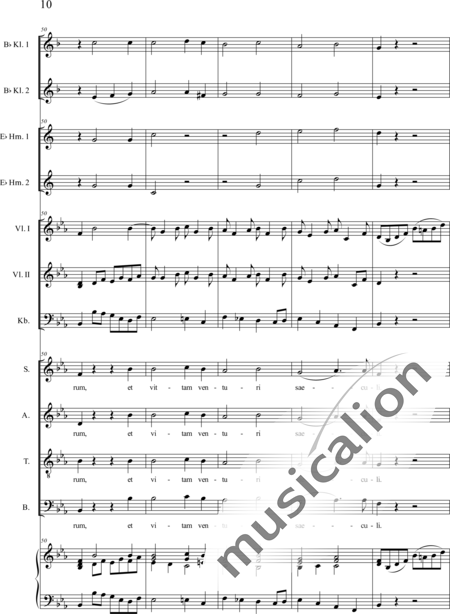 Führer, Robert: Messe (Mass)- Seelig sind die Trauernden: Credo - Solo>sop/bass+Choir>SATB+ClB2+HnEs2+Org+[Vln2+Db]:10