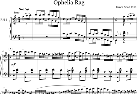 Scott, James: Ophelia Rag - Klavier:0