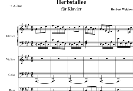 Weidner, Herb: Herbstallee - Klavier+[Vl+Vc+Kb]:0