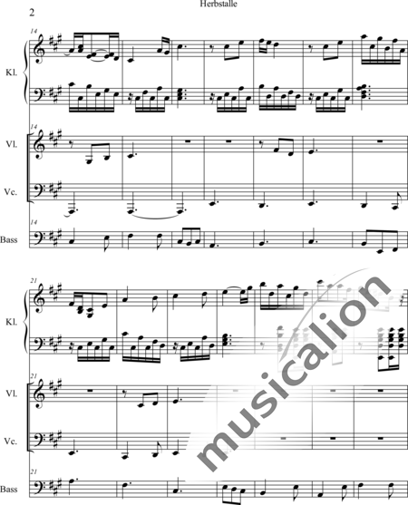Weidner, Herb: Herbstallee - Klavier+[Vl+Vc+Kb]:2