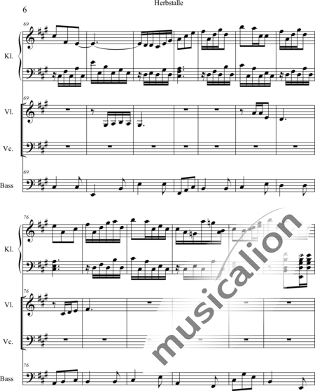 Weidner, Herb: Herbstallee - Klavier+[Vl+Vc+Kb]:6