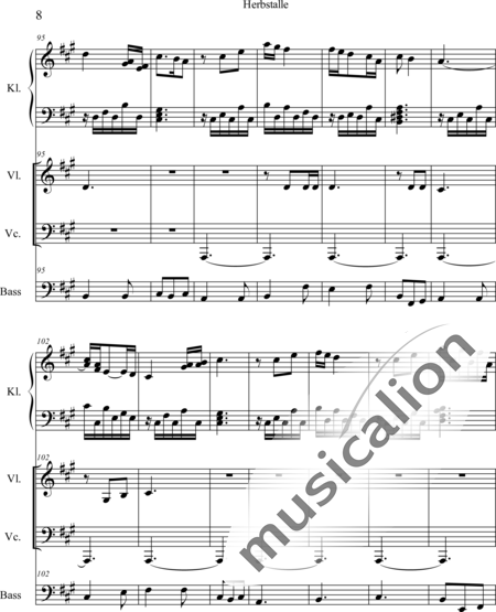 Weidner, Herb: Herbstallee - Klavier+[Vl+Vc+Kb]:8