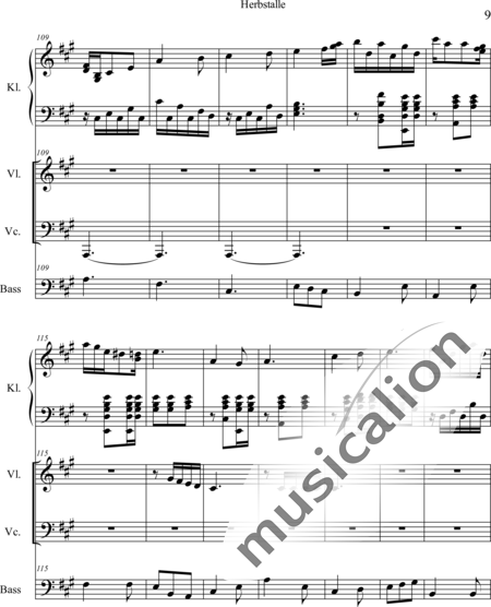 Weidner, Herb: Herbstallee - Klavier+[Vl+Vc+Kb]:9