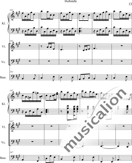 Weidner, Herb: Herbstallee - Klavier+[Vl+Vc+Kb]:13