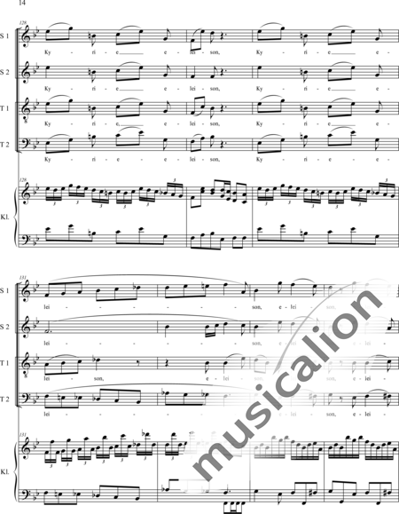 Haydn, (Franz) Joseph: Kyrie - Chor>SATB+Orgel:14