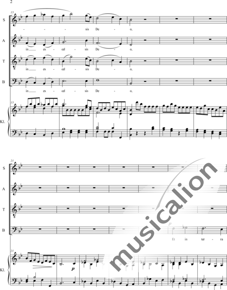 Haydn, (Franz) Joseph: Gloria - Chor>SATB+Orgel:2