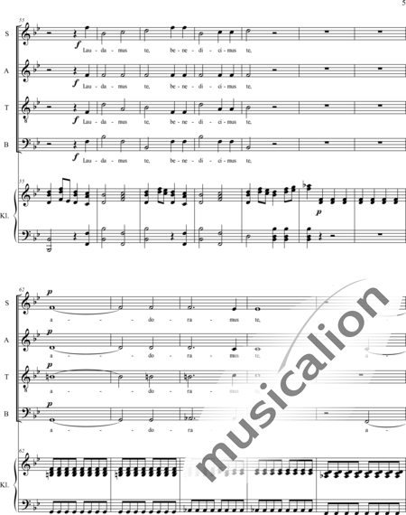 Haydn, (Franz) Joseph: Gloria - Chor>SATB+Orgel:5