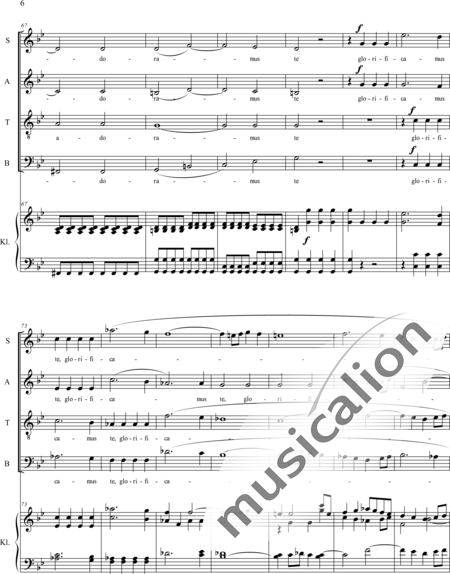 Haydn, (Franz) Joseph: Gloria - Chor>SATB+Orgel:6