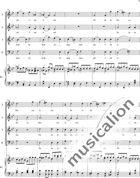 Haydn, (Franz) Joseph: Gloria - Chor>SATB+Orgel:9