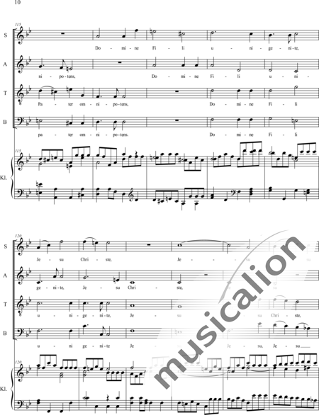 Haydn, (Franz) Joseph: Gloria - Chor>SATB+Orgel:10