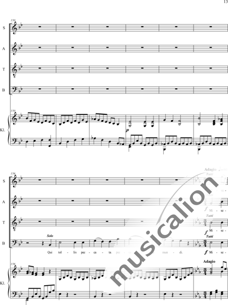Haydn, (Franz) Joseph: Gloria - Chor>SATB+Orgel:13