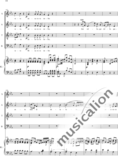 Haydn, (Franz) Joseph: Gloria - Chor>SATB+Orgel:14
