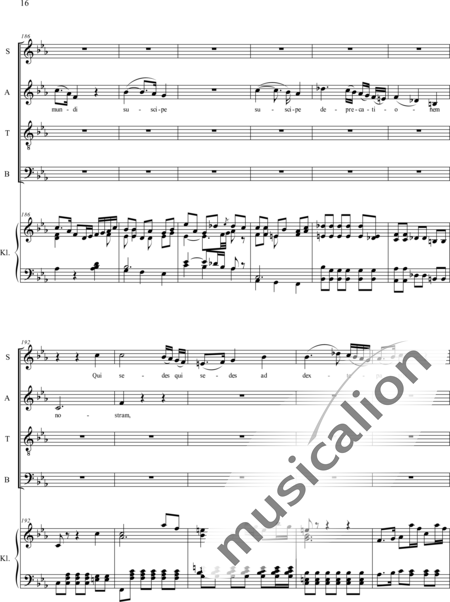 Haydn, (Franz) Joseph: Gloria - Chor>SATB+Orgel:16