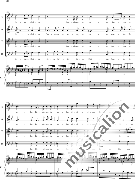 Haydn, (Franz) Joseph: Gloria - Chor>SATB+Orgel:20